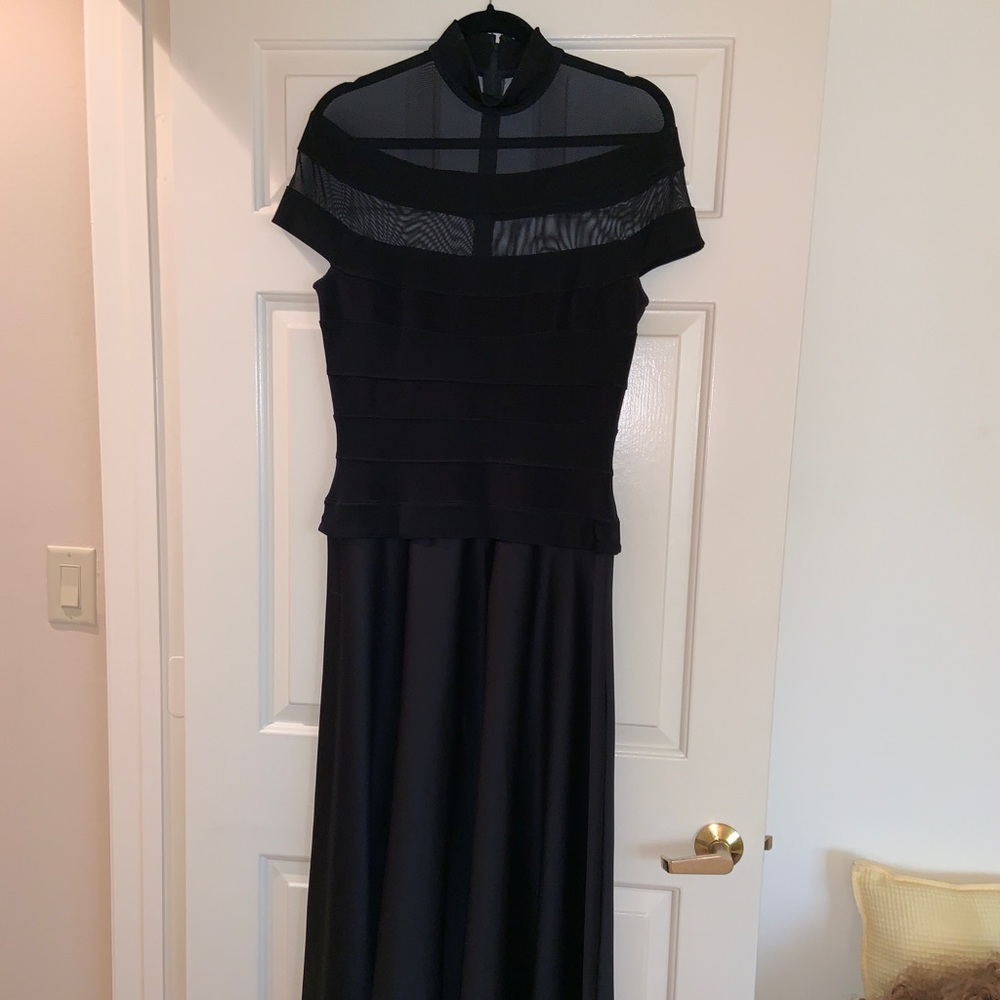 SheerTop Black Dress